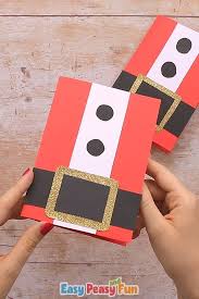 Simple Santa Christmas Card Basteln Weihnachten Weihnachtskarten Weihnachtkarten Basteln