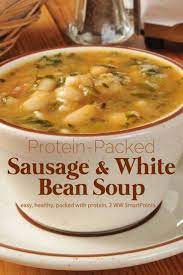 Sausage And White Bean Soup Sausage White Crockpotitaliansausage White Bean Sausage Soup Easy Soup Recipes Healthy Soup Recipes