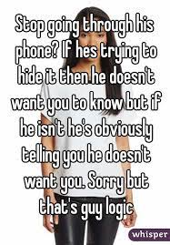He won't introduce you to anyone he knows. When A Man Hides His Phone