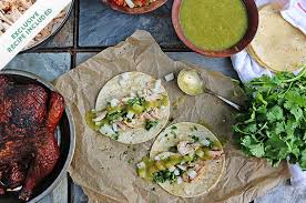 Then whisk together flour, cumin, and paprika, and lightly coat both sides of fish in the mixture. Smoked Chicken Tacos With Salsa Verde Jamie Oliver