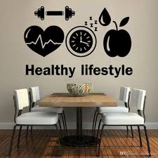 If you have a small dining. Healthy Lifestyle Vinyl Wall Decal For Company Sports Motivation Diet Gym Wall Stickers Modern Dining Room Decoration From Joystickers 12 06 Dhgate Com