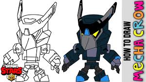 Phoenix crow vs leon | brawl stars legendary battles join my discord server link: How To Draw Black Mecha Crow From Brawl Stars How To Draw Brawl Stars Cute Easy Drawings Youtube