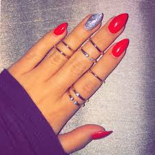 Super Short Stiletto Almond Nails Acrylic Nailtintartist Pointy oval false nail tips.