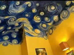 Vincent Van Gogh Ceiling Art Starry Night Van Gogh Ceiling Painting Wall Painting