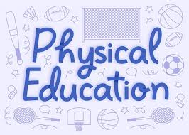 Physical education lesson school class typographic header concept students  doing excercise in the gym with sport equipment | Premium Vector