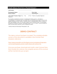 Pocket Photo Release With Witness Photography Contract Contract Template Legal Contracts