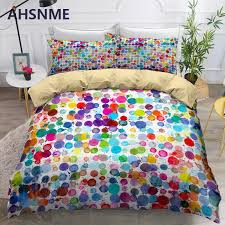 Featuring a lovely floral pattern the bright colors will bring liveliness and elegance to your decor while keeping your warm. Ahsnme Bright Water Color Bubbles Bedding Set Rainbow Ball Duvet Cover Sets For Adults Children Bedroom Pillowcase Bedding Sets Aliexpress