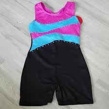 nwt freestyle danskin leotard shorts size 4 7 8 nwt