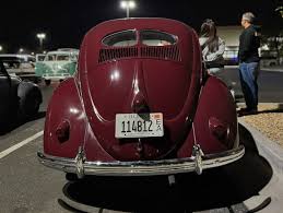 Image result for Bordeaux Red 1950 Beetle