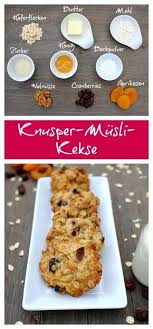 Knusper Musli Kekse Mit Aprikosen Cranberries Und Walnussen Schnelle Einfache Rezepte Rezept Hafer Kekse Rezept Kekse Aprikosen