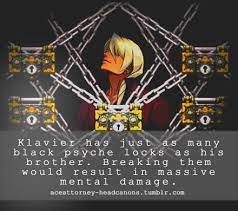 Klavier Has Just As Many Black Psyche Locks As Kristoph Almost All Of Them Are About The Deep Mental And Physical Wounds His Brot Headcanon Ace Apollo Justice