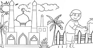 Kumpulan gambar hitam putih bw untuk diwarnai freewaremini. Masjid Animasi Hitam Putih Nusagates