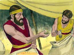 But one brother is no more, and the youngest is home with our father.'. Freebibleimages Joseph S Brothers Visit Egypt Jacob Sends His Sons Except Benjamin Down To Egypt To Buy Grain And They Appear Before Joseph Whom They Do Not Recognise Genesis 42 1 38
