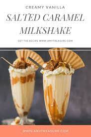 This Delicious Salted Caramel Milkshake Is Made From Creamy Vanilla Ice Cream And Irresistible Salted Caramel Recipes Salted Caramel Caramel Milkshake Recipes