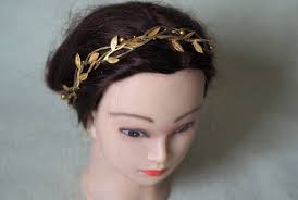 Gold Leaf Circlet, Simple Crown Leaves, Gold Leaf Hair Piece, Greek Goddess  Headpiece, Greek Gold Headband,gold Hair Accessories Pearl Vine