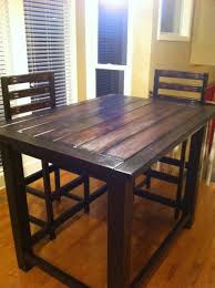 Pipe table bar height easy to make pipe table with wood top with left over wood boards or rejected 2x4s from the home improvement store. 10 Plus Unique Bar Height Pub Table Counter Height Table Diy Kitchen Table Rustic Pub Table