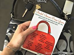 Check spelling or type a new query. Bridal Shower What S In Your Purse Game Plus A Free Printable A Bride On A Budget