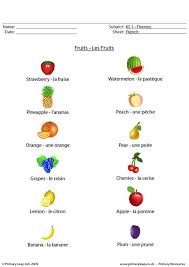 French Fruit Worksheet French Worksheets Learn French Teaching French