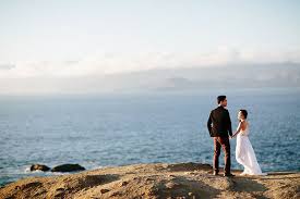 We are a wedding and event company based in northern california, offering design and coordination services. Elegant Beach Engagement Session Once Wed