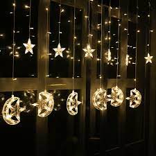 3.0 out of 5 stars. 220v 2 5m Led Curtain Star Moon Light Ramadan Decoration Lights Home Party Garden Christmas Fairy Indoor Bedroom Decoration Lamp Holiday Lighting Aliexpress