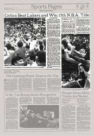 Find the latest nba basketball live scores, standings, news, schedules, rumors, fantasy updates, team and player stats and more from nbc sports. Celtics Beat Lakers And Win 15th N B A Title The New York Times