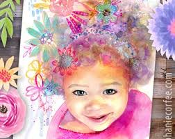 Whimsical Watercolor Child Portraits