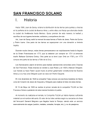 Historia De San Francisco Solano