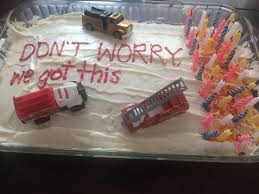 Birthday Cake On Fire Meme Toy Fire Trucks Ready To Assist With Putting Out The Candles On A Forty Year Old S Birthday Cake Funny Birthday Cakes 40th Birthday Cakes Funny Cake