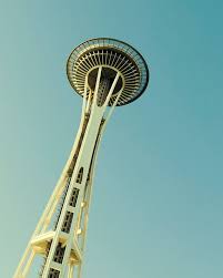 Seattle Space Needle Vintage Pop Color Travel Photo Print Space Needle Seattle Space Needle Travel Photos