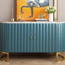 Modern Luxury 2 Door Blue Sideboard With Marble Top Stainless Steel Frame In Gold Cabinet Buffet Table In 2020 Sideboard Furniture Stainless Steel Frame Blue Sideboards