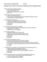 A robber's stash that huck and . The Adventures Of Huckleberry Finn Multiple Choice Tests Worksheets Teaching Resources Tpt