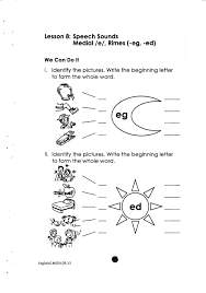 Sounds and rhyming words grade 3 english worksheet: K To 12 Grade 2 Learning Material In English