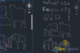 Animals Dwg Blocks Dwgdownload Com