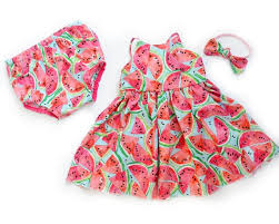 Watermelon Dress One In A Melon Dress Two Tti Frutti Etsy In 2020 Watermelon Dress Little Girl Dresses Baby Dress