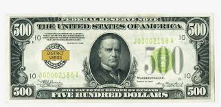 100 coloring pages are great for math centers and good practice for preschool and elementary school kids. 500 Five Hundred Dollar Bill Png Image Transparent Png Free Download On Seekpng
