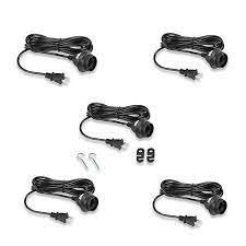 Set Of 5 15 Feet Black Extension Hanging Lantern Cord Cable With E26 E27 Socket 2 Prong Us Ac Power Plug For Hanging Lanterns Diy Pendant Lamp Paper Lanterns