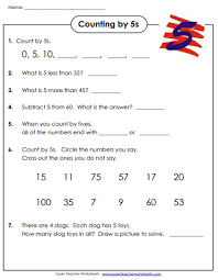 Worksheets For Skip Counting By 5s