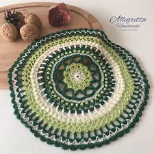Living Room Decor For Table Crochet Mandala Centerpiece Doily Round Table Toppers Colorful Crocheted Doily Handmade Gift For Home In 2020 Crochet Mandala Doilies For Sale Doilies