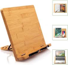 Check spelling or type a new query. Pipishell Adjustable Bamboo Cookbook Stand