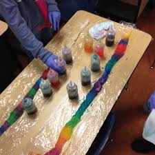The mass of dye taken up by the yarn or fabric divided by the total initial mass of dye in the water bath. Dyeing Yarn Roving With Food Coloring Becka Rahn Artist