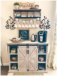 Sideboard Amd Floating Shelves In 2020 With Images Coffee Bar Home Coffee Bars In Kitchen Coffee Bar Design