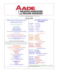 Mark Your Calendar for the upcoming events 2015 Mid-Continent OFFICERS