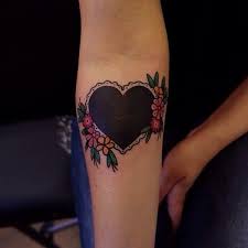 Heart and flowers tattoo design. Black Heart With Flowers Tattoo Novocom Top