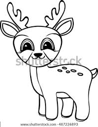 Search through 623,989 free printable colorings at. Vector Images Illustrations And Cliparts Funny Cartoon Baby Deer Coloring Pages Vector Black And White Illustration Hqvectors Com