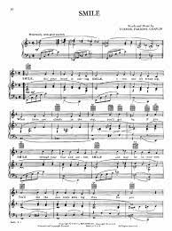 Charlie Chaplin Smile Piano Vocal Guitar Sheet Music Sheet Music Smile Charlie Chaplin Smile Nat King Cole