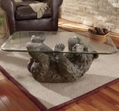 Brown Bear Coffee Table Coffee Table Black Bear Decor Decor