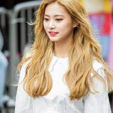 Momo and mina have both bleached their black hair too. Tzuyu Blonde Hair Twice Tzuyu The Goddess Of Twice Facebook