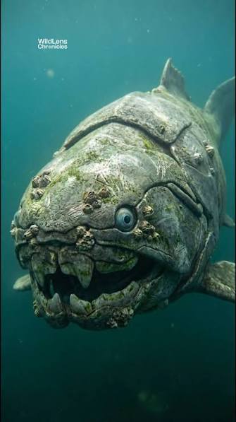 What's a group of Dunkleosteus called? Oh yeah, a 'slam of dunks'! 🏀⛹️‍♂️  Well, it should be. This is a real Dunkleosteus specimen on display at  Tübingen University, which I visited in