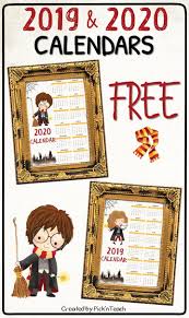 More 2019 2020 Calendars For Harry Potter Fans 2 Characters Enjoy Https Www Teacherspayteachers Com Store Pickn Teach Professeur