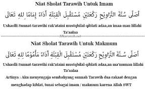 Tiap tiap dua rakaat lalu salam, dan mengerjakannya itu boleh. Bacaan Doa Sholat Tarawih Dan Witir